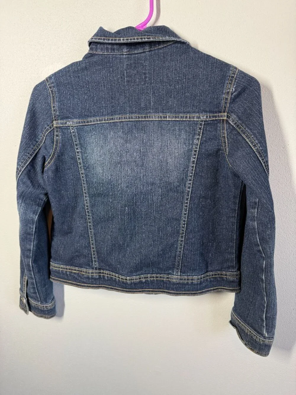 Children's Place Girls Large 10/12 Denim Jacket blue Button Up‎ Jean Coat Cute